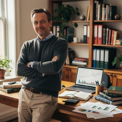 Egy család közösen tervez a költségvetésükről, boldogan ülve az étkezőasztalnál.