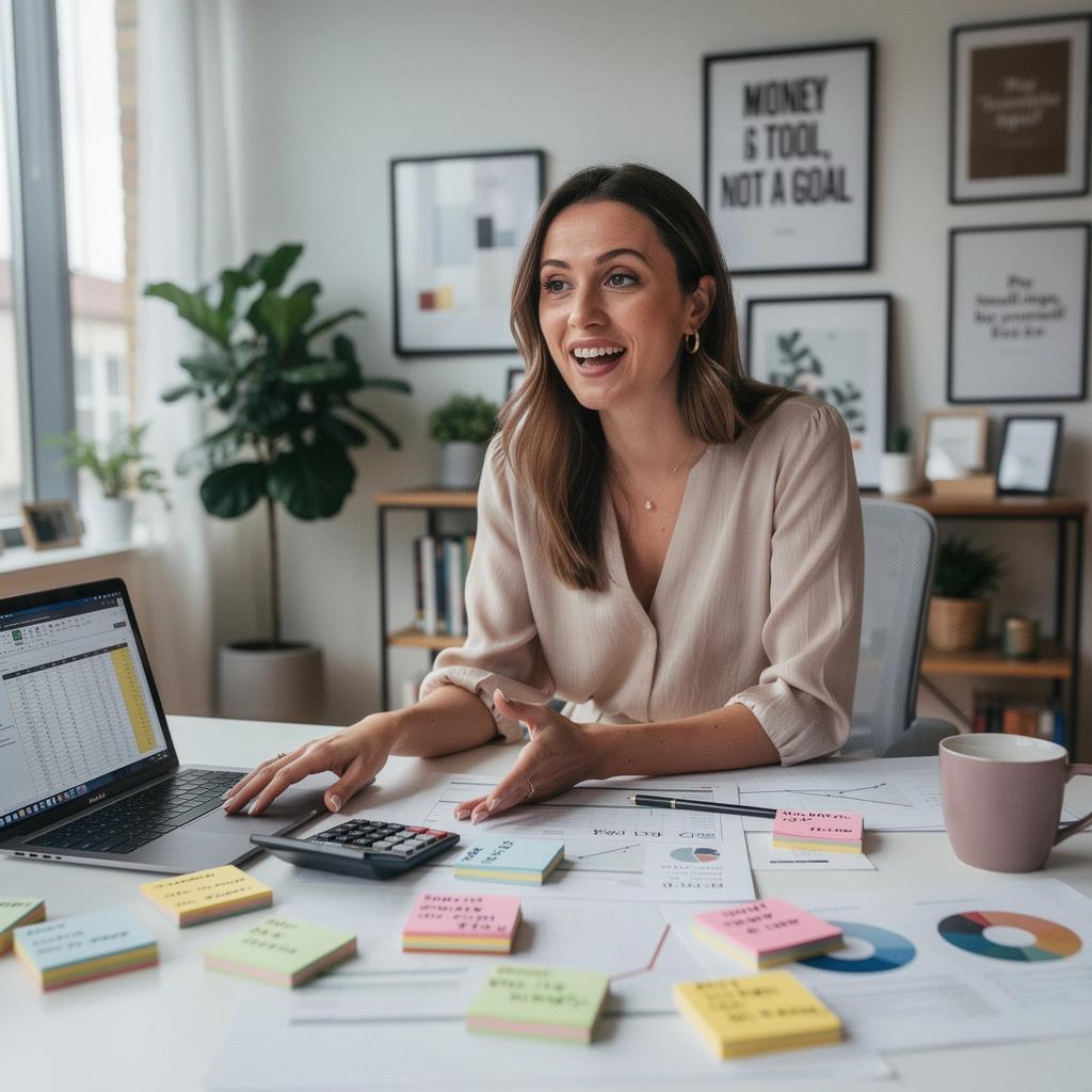 Számológép és pénzügyi jelentés az asztalon, a költségvetés tervezéséhez.